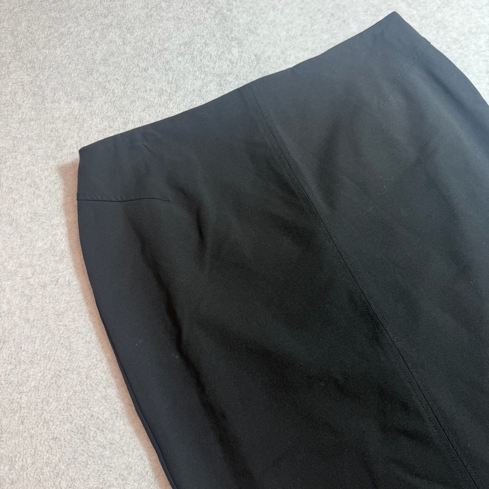White House Black Market Pencil Skirt Women Size 14 Black Back Zip and Slit